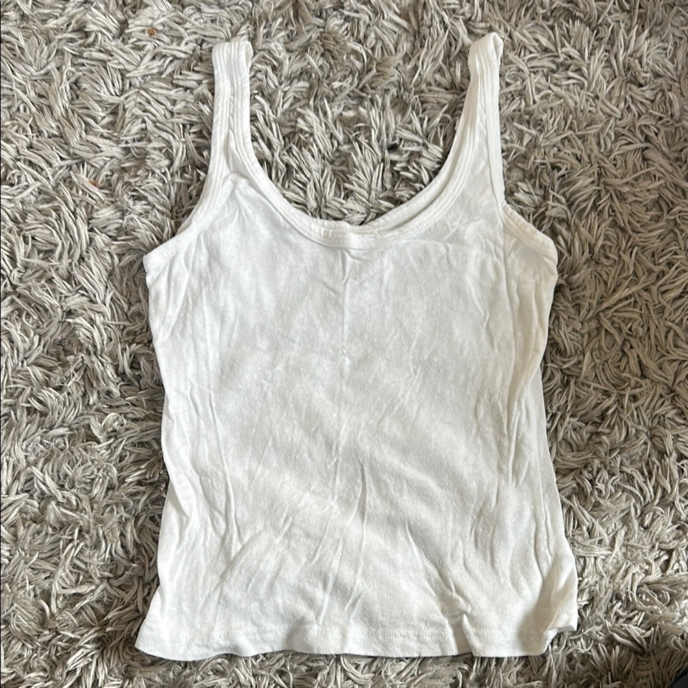 LESET White Tank Top
